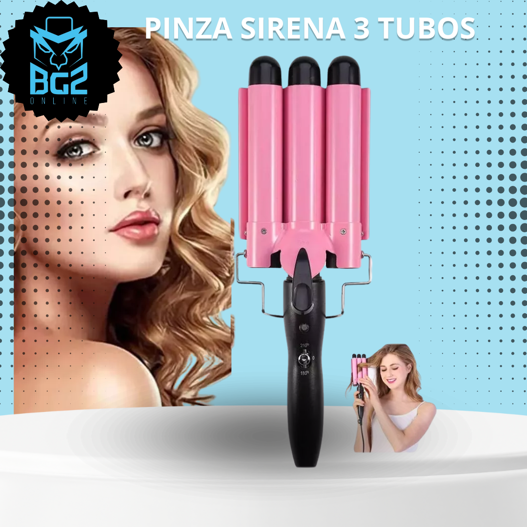 Pinza Rizadora Para Cabello 3 Tubos
